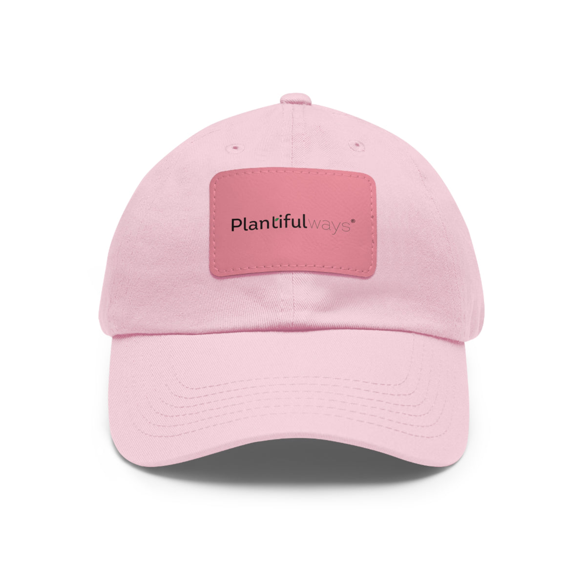 Dad Hat with Leather Patch (Rectangle)